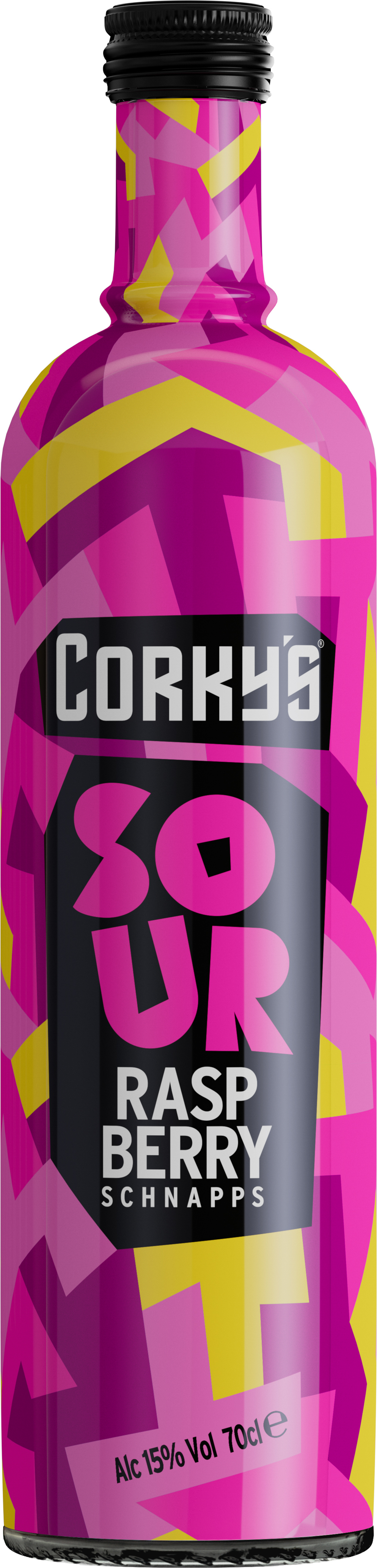 Corky's Raspberry Glitter Schnapps 70cl (1)